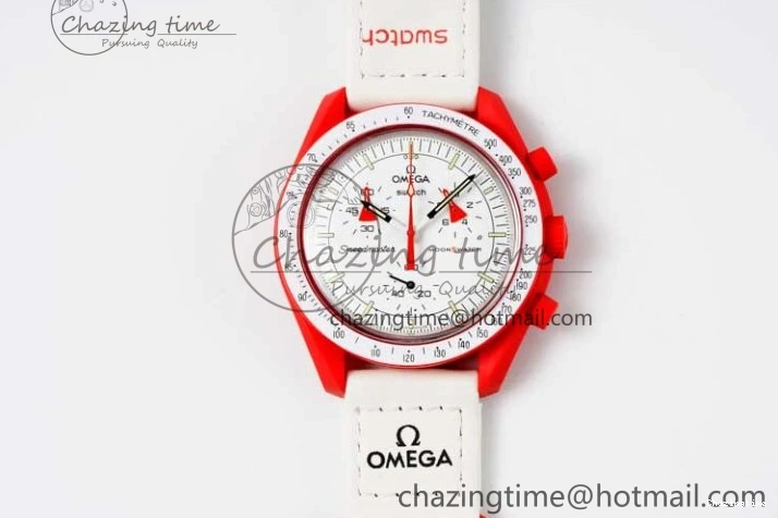 0103 Speedmaster Misson To Mars 1:1 Best Edition White Dial On Nylon Strap Quartz GoAnywhere 7862